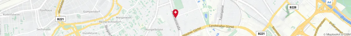 Kartendarstellung des Standorts für Stern-Apotheke in 1040 Wien